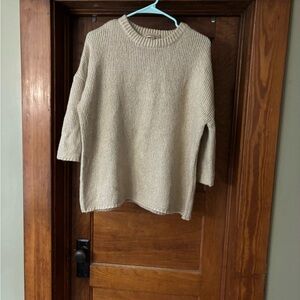 Philosophy Cream Crew Neck Sweater Medium Weight